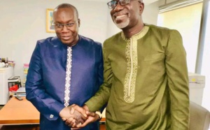 Le ministre de la Formation professionnelle, Moustapha Njekk Sarré rend visite au Directeur de l’Emploi, Pape Modou Fall (Photos)