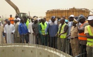 Touba : Cheikh Tidiane Dièye, ministre de l'Hydraulique et de l'Assainissement, a fait le tour des chantiers d'assainissement 