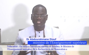 Université Alioune de Bambey : Dr  Abdourahmane Diouf  s'engage à partager avec le Président de la République les manquements