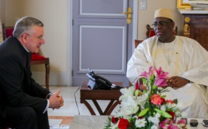 Audience : Mgr Luis Mariano Montemayor reçu par Macky Sall