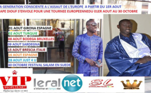 Pape Diouf et la Génération consciente en tournée européenne du 1er au 30 Août 2015
