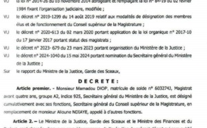 Conseil Supérieur de la Magistrature : Le magistrat Mamadou Diop en devient le nouveau Secrétaire général