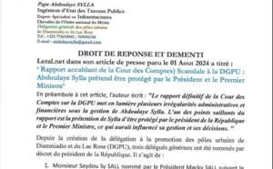 Suite à l’article de Leral.net, « Rapport accablant de la Cour des comptes ou scandale à la DGPU » : Abdoulaye Sylla dément et précise…