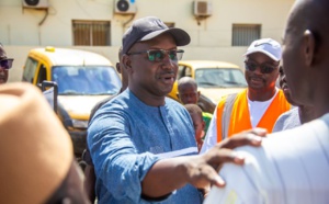 Photos / Kaolack: Cheikh Tidiane Dièye, ministère de l’Hydraulique et de l’Assainissement en visite dans les zones inondées