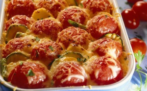 Gratin de courgettes et pommes de terre aux tomates