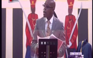 Macky Sall tient un discours dans Kouthia Show