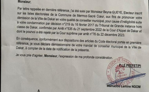 Barthélémy Dias notifié de sa démission : Une perte imminente de son poste de maire de Dakar