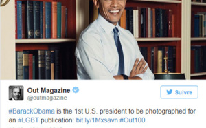 Obama à la Une d'un mensuel homosexuel
