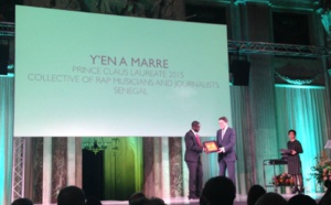 Distinction: Le prix "Prince Claus" remis officiellement à "Y en a Marre" ce mercredi