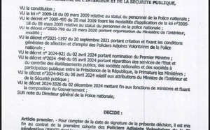 Le ministère de l’Intérieur met fin au contrat de la première cohorte des Policiers Adjoints Volontaires de la 7e génération (PAV7)