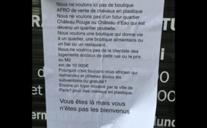 « Pas de boutique afro ici » : Un magasin cosmétique d'une Sénégalaise visé par une affiche raciste à Paris
