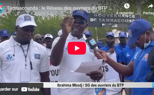Tambacounda : Le Réseau des ouvriers du BTP dépose son cahier de doléances à la Gouvernance