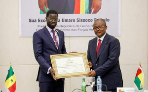 Diplomatie ouest-africaine : Le Président Bassirou Diomaye Faye décoré de la médaille Amílcar Cabral en Guinée-Bissau