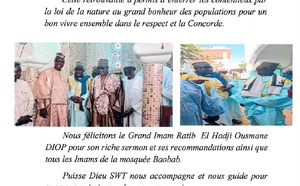 Retrouvailles fraternelles à Sicap Baobabs : Les imams saluent une Tabaski placée sous le signe de l’unité