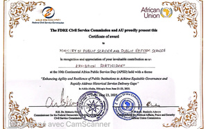Journée africaine de la Fonction publique :  Double distinction pour le Sénégal à Addis-Abeba