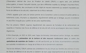 L’ONLPL alerte sur des cas de mauvais traitements imputés à la Police