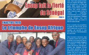 A la Une du journal d'Ensup Afrique realisé par les membres du club J-COM