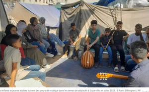 À Gaza, des cours de musique comme «une bouffée d’air frais au milieu de la guerre»