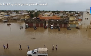Triste / Touba- Vue aérienne de la cité après la grosse pluie du samedi