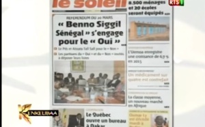 Revue de Presse Kenkelibaa RTS1 du Jeudi 03 Mars 2016