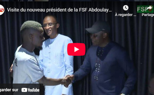 Abdoulaye Fall, nouveau président de la FSF, en visite dans la tanière des "Lions"