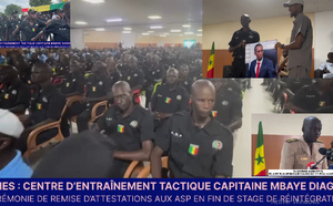 Clôture d’un stage inédit dans un camp militaire à Thiès: des agents ASP en fin de stage reçoivent leurs attestations