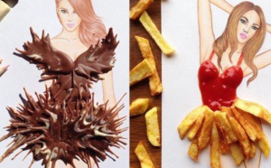 Il réalise des robes avec des frites, du chocolat et du dentifrice... Le résultat est impressionnant !