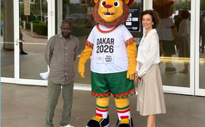 Photos/ JOJ de Dakar 2026 : M Mamadou Diagna Ndiaye Président COJOJ et Mme Audrey Azoulay Directrice Générale UNESCO