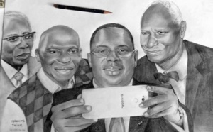 Le président Macky Sall et ses prédecesseurs en mode selfie