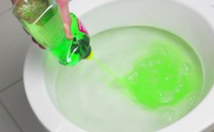 Un bricoleur verse du liquide vaisselle dans les toilettes. Ce que cela produit est génial!