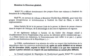 Diffusion des propos de Cheikh Bara Ndiaye: Le CNRA recadre WALF TV
