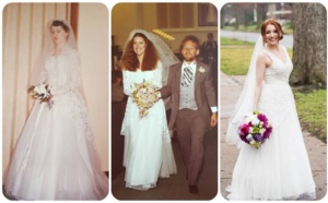 Cette femme a porté la même robe de mariée que sa mère et sa grand-mère
