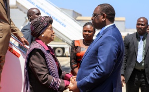 En images la visite de travail d'Ellen Johnson Sirleaf au Sénégal