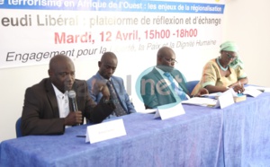 Photos : Journée de réflexion sur les enjeux de la régionalisation du terrorisme en Afrique de l’Ouest organisée par le Rjpdh