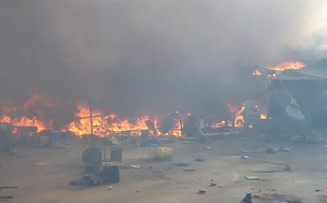 Kaolack : Un incendie ravage plusieurs ateliers de menuiserie au Marché central