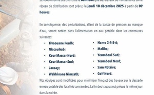 Travaux de maintenance : Perturbations dans la distribution de l’eau annoncées ce jeudi, dans la banlieue