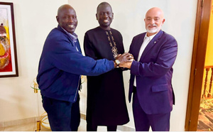 Serigne Mboup, président de l’UCCIAS, a reçu Juan Jesús Rodríguez Marichal, président de la Chambre de Commerce, d’Industrie et de Navigation de Fuerteventura, à Dakar