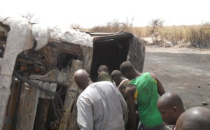 Accident à Kaolack : Le chauffeur du camion-citerne meurt carbonisé