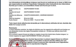 Pour la sécurité des consommateurs : Les produits Softcare, testés par le laboratoire international de référence SGS