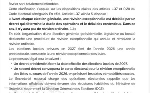 Révision des listes électorales : PASTEF dément les rumeurs et apporte des clarifications
