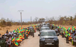 Salémata : Bassirou Diomaye Faye, a procédé à Salémata à la pose de la première pierre du Lycée Armée-Nation pour la Qualité et l’Équité (LYNAQE)