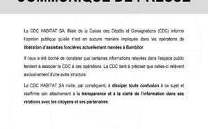 Liberation d’assiettes foncières à Bambilor: La CDC Habitat dégage toute implication directe ou indirecte