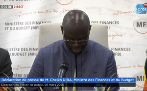 EN DIRECT SUR LERAL: Déclaration de presse de M. Cheikh DIBA, Ministre des Finances et du Budget