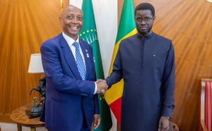 Audience au Palais: Bassirou Diomaye Diakhar Faye échange avec Patrice Motsepe sur la situation du football africain