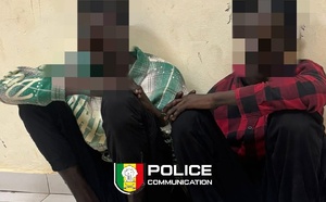 Interpellation de deux (02) individus pour vol en réunion commis la nuit avec escalade au préjudice d’un membre de leur propre famille.