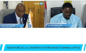 Signature d’une convention sociale entre la MSAE et Baraka Optics pour améliorer l’accès aux soins visuels