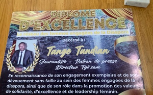 Diaspora : Tange Tandian honoré lors d’un gala d’excellence à Paris