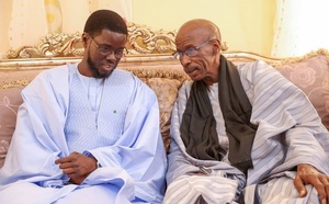 Louga : Le président Bassirou Diomaye Faye en visite spirituelle et de compassion chez la famille omarienne