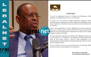 Dialogue national 2026 : l’APR annonce son boycott des consultations initiées par Bassirou Diomaye Faye