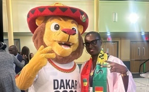 New York : le ministre des Sports et la mascotte Ayo mobilisés derrière les Lions face à la France